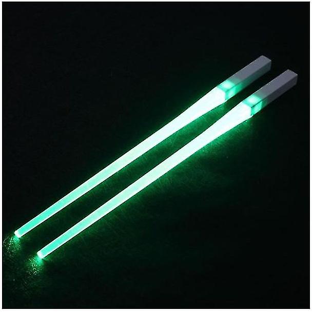 Led Glowing Light Saber Chop Sticks Reusable Sushi Lightup Sabers Red -sz.13895