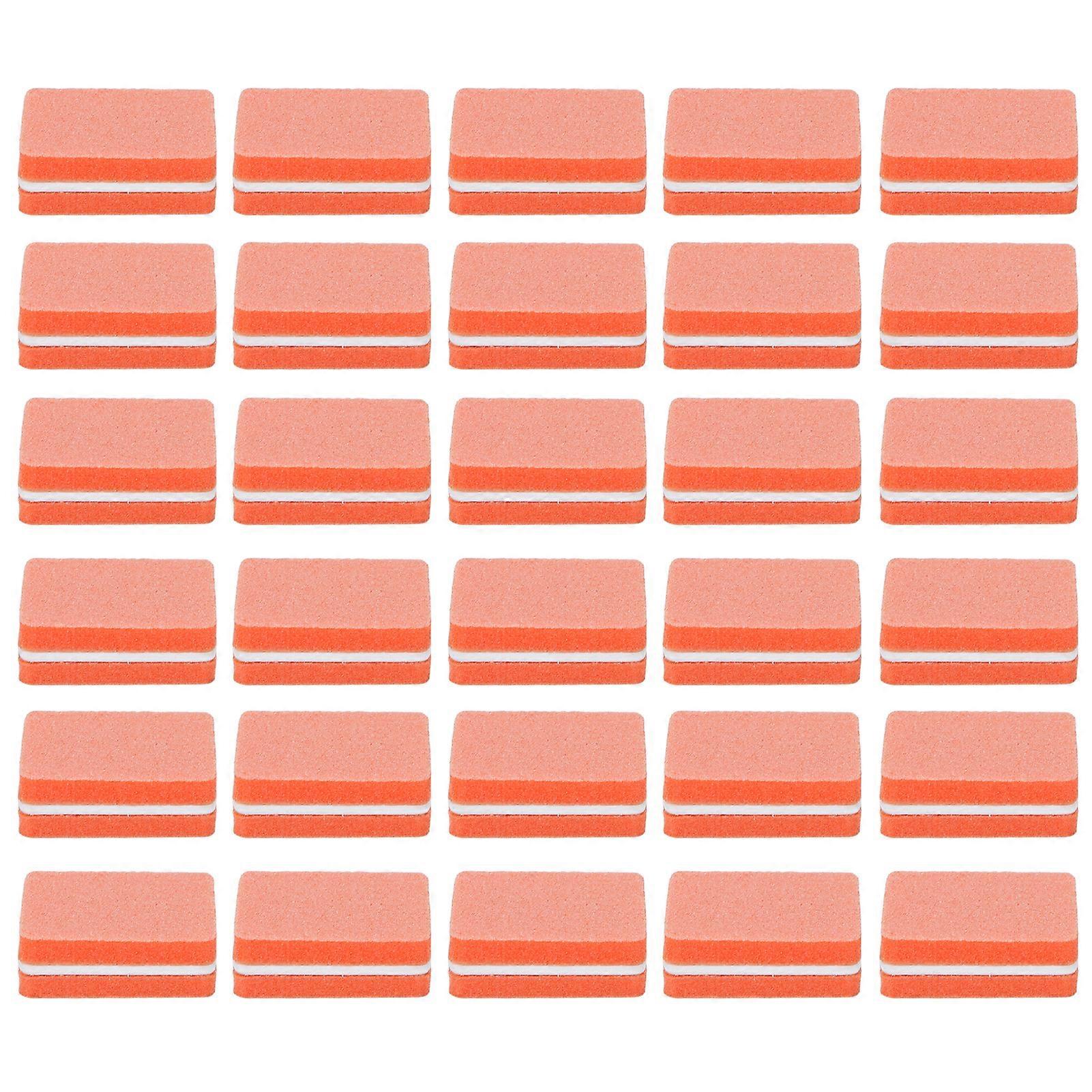 30pcs Mini Nail Buffer Professional Portable Home Salon Nail Buffing Sanding Block Manicure ToolOrange