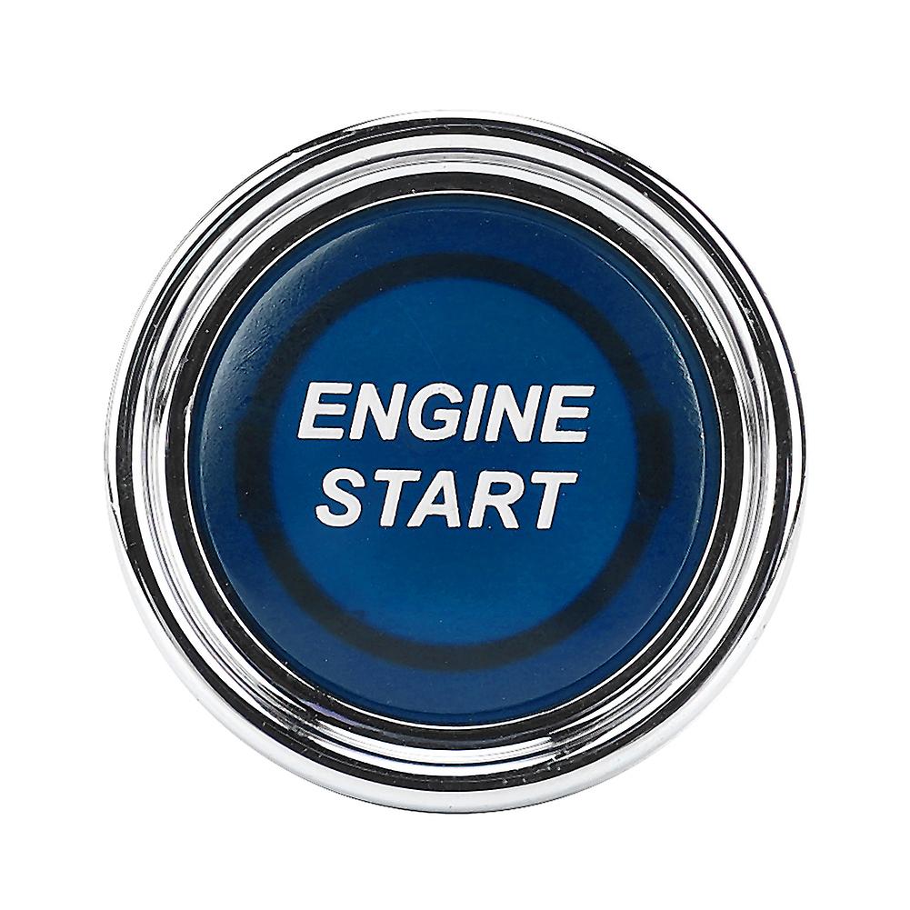 LED Engine Start Switch Ignition Starter Engine Start Stop Button for RVs Racing CarBlue