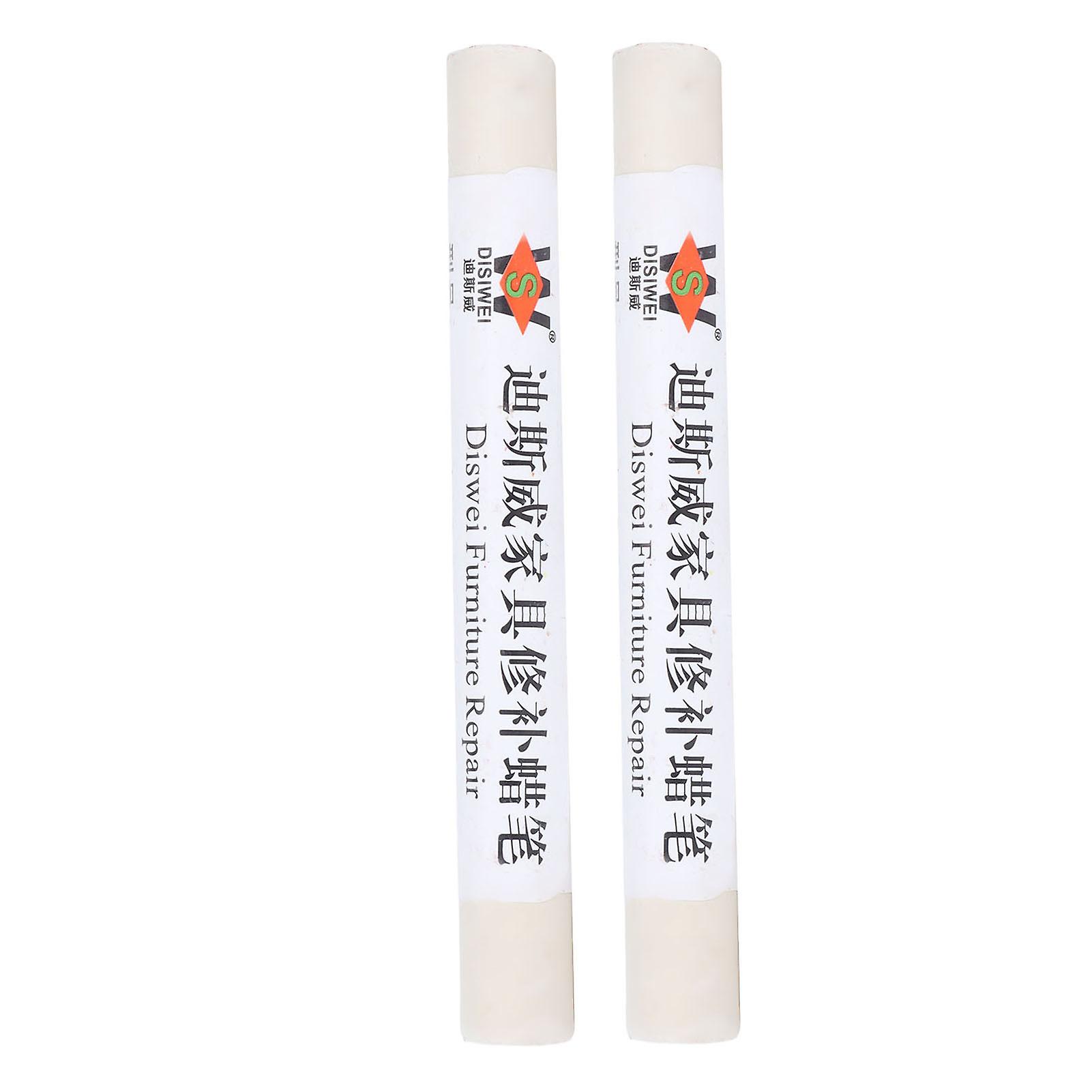 2pcs Furniture Paint Repair Wax Crayon Scratch Patch Paint Pen Wood Composite Repairing Material Candlenut