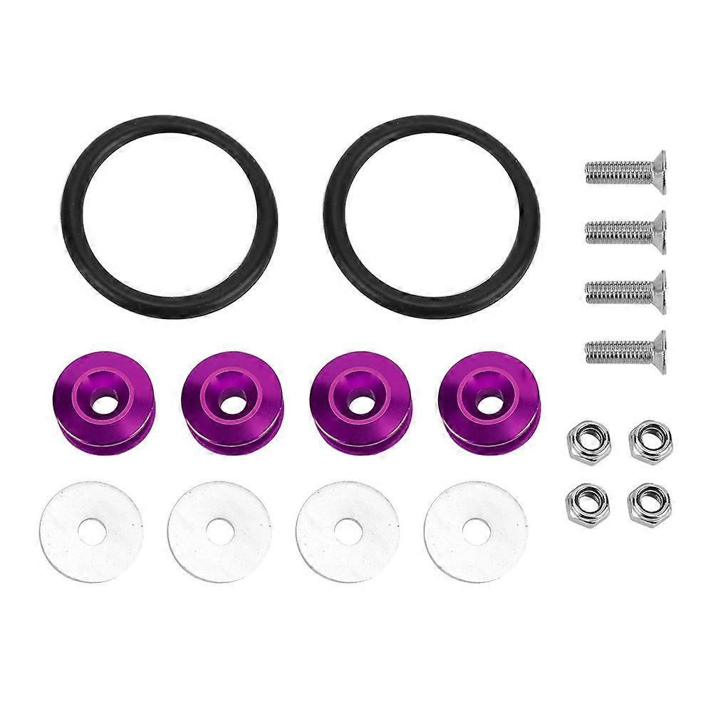 Car bumper fasteners kit - Quick release rubber rings (Purple)