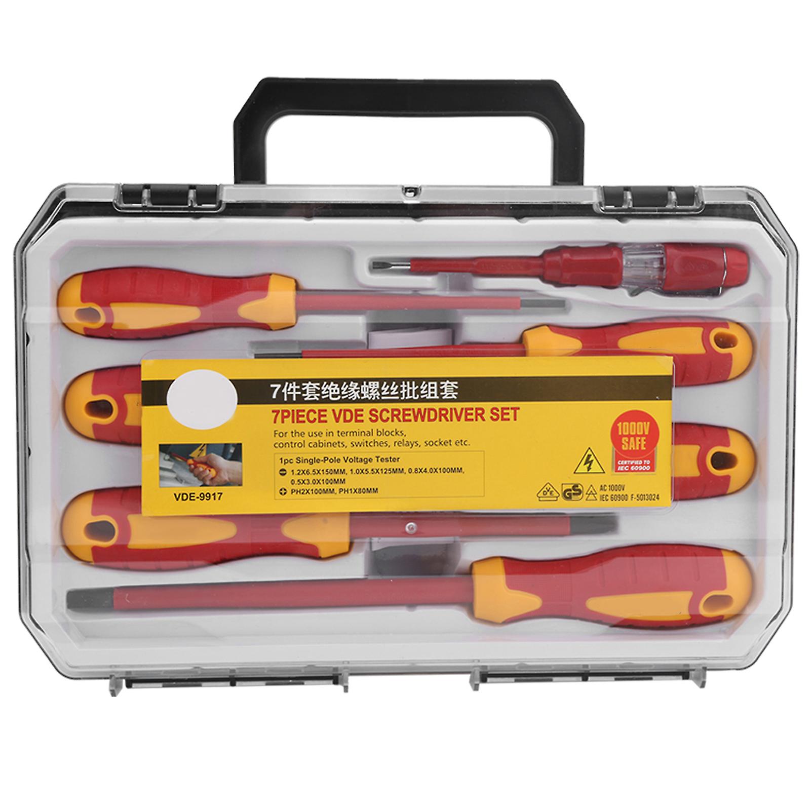 Insulated screwdriver set Suitable for electrical maintenance, with 1000V insulation function