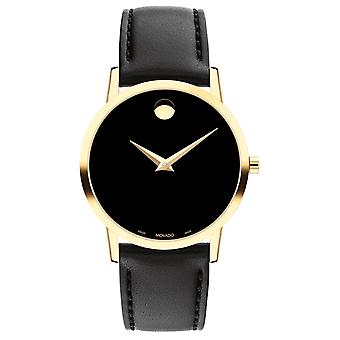 Movado museum Women's Analog Swiss Quartz Watch with Cowhide Bracelet 607584