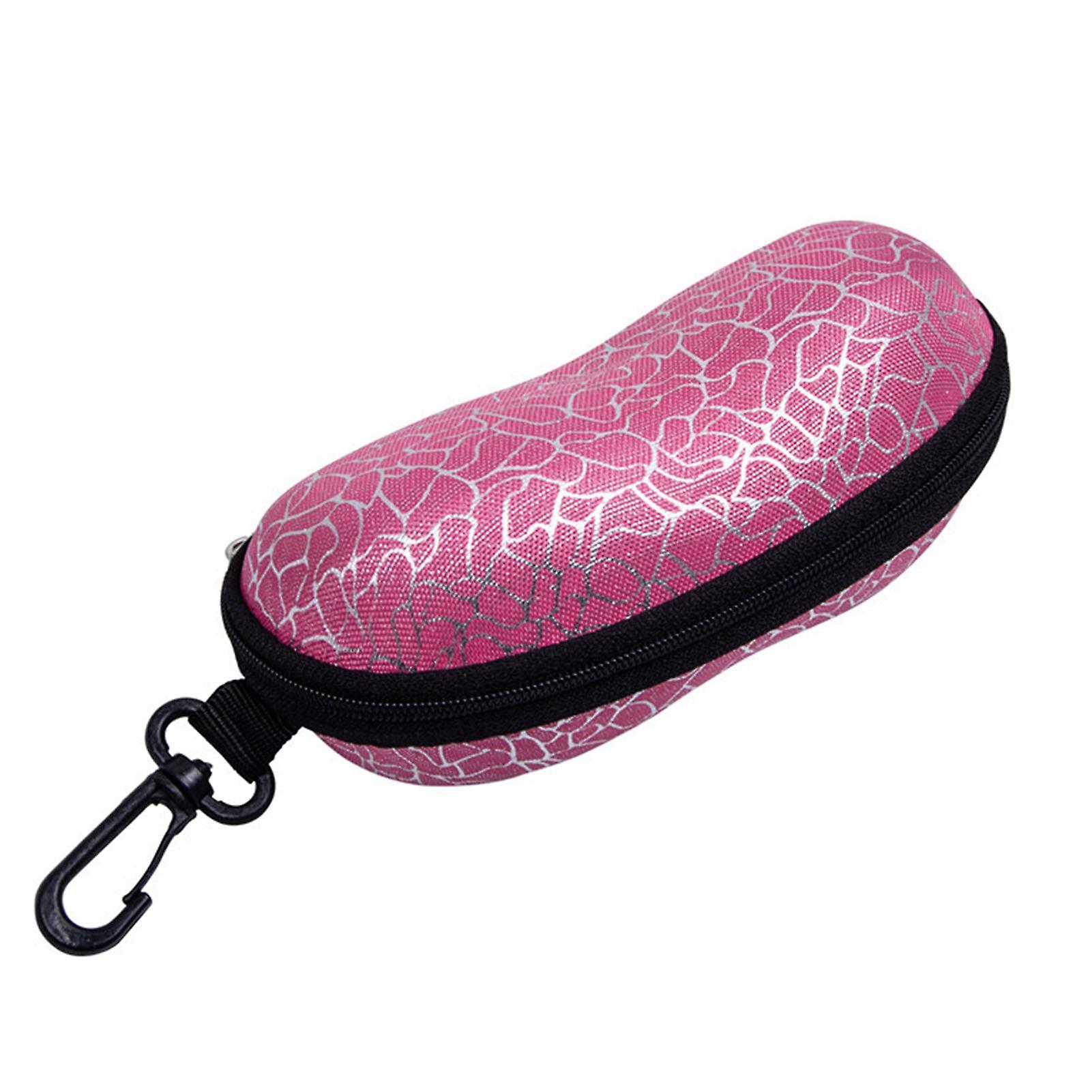 Glasses Case in Irregular Pattern Zipper Hard Eyeglass Case Box with Hook