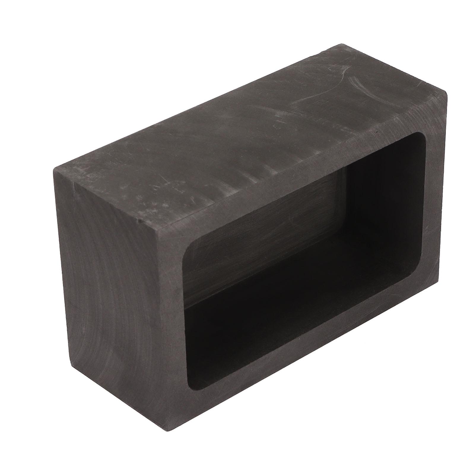 Grafittblokkform 101 ml rektangulær høy termisk stabilitet grafittdigelform for gull sølv kobber messing 