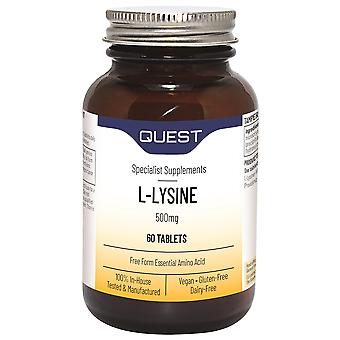 Quest L-Lysine - 500mg - For Healthy Bones & Skin - 60 Tablets