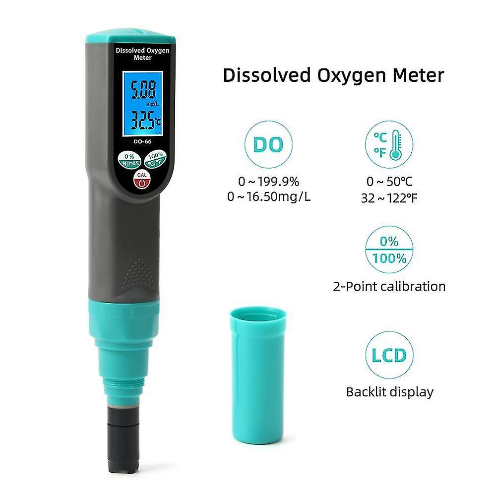 Yieryi Do-66 Pen Type Intelligent Dissolved Oxygen Analyzer Digital Dissolved Oxygen Tester For Aquarium, Fish Tank, Aquaculture
