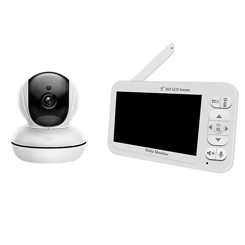 860Q 5-inch HD LCD Screen Baby Monitor Camera Gimbal Rotating Two-Way Voice Camera Support Night Vis