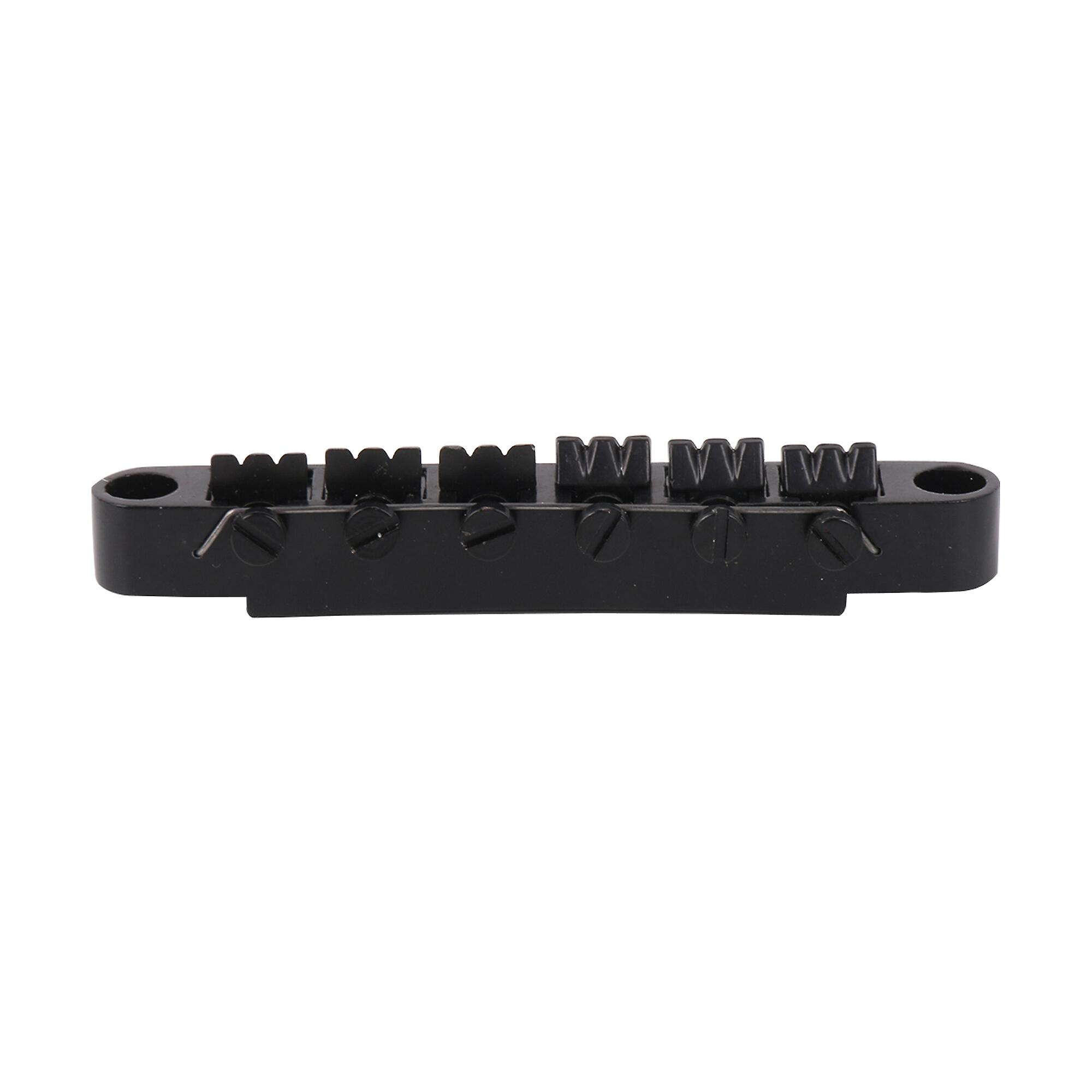 2 Pcs Black 12 String Guitar Roller Saddle Bridge and Tailpiece Combo