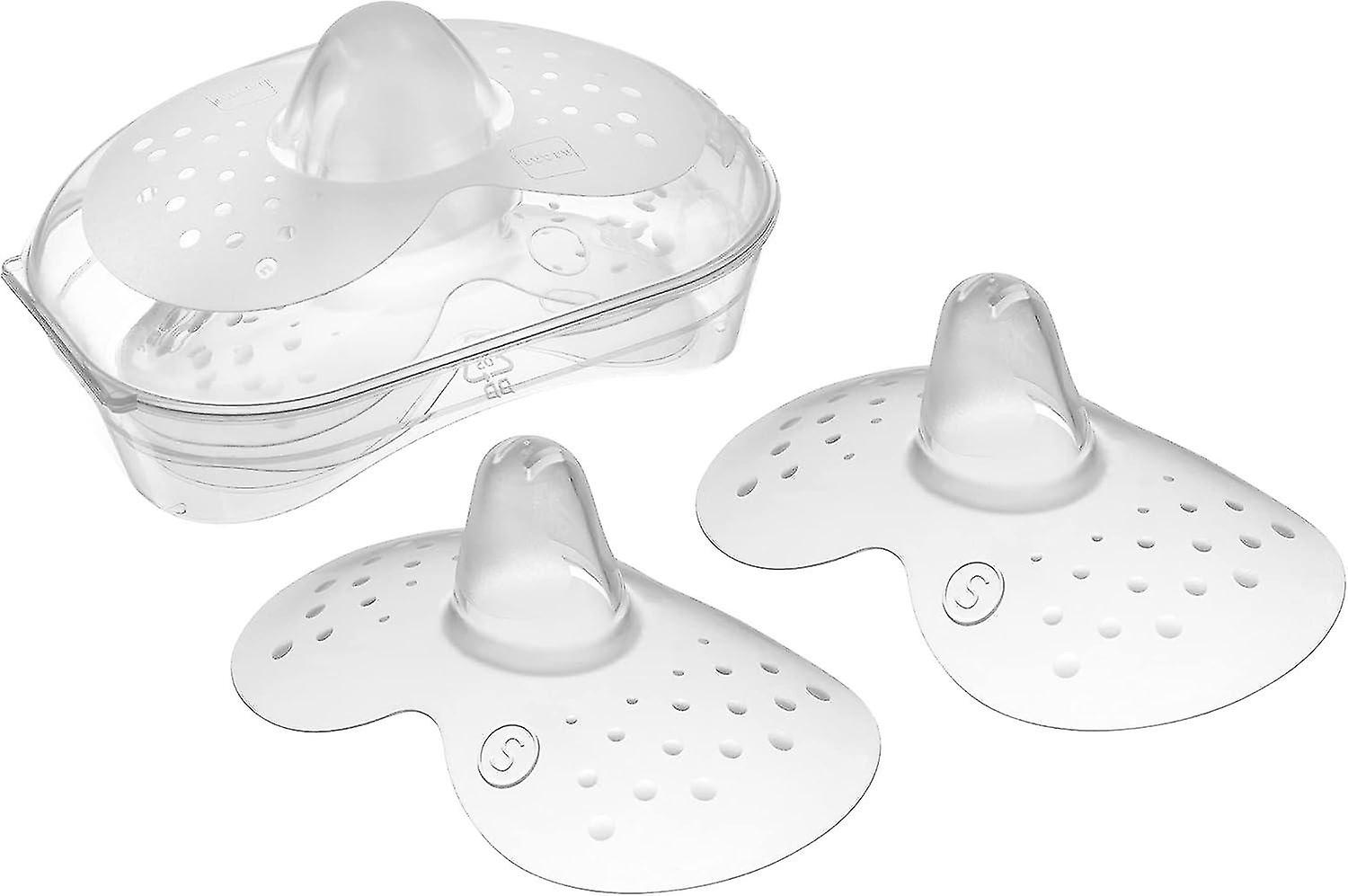 Nipple shield (Size S, 24 mm) – Pack of 2 silicone nipple shields with sterilization box – Special b