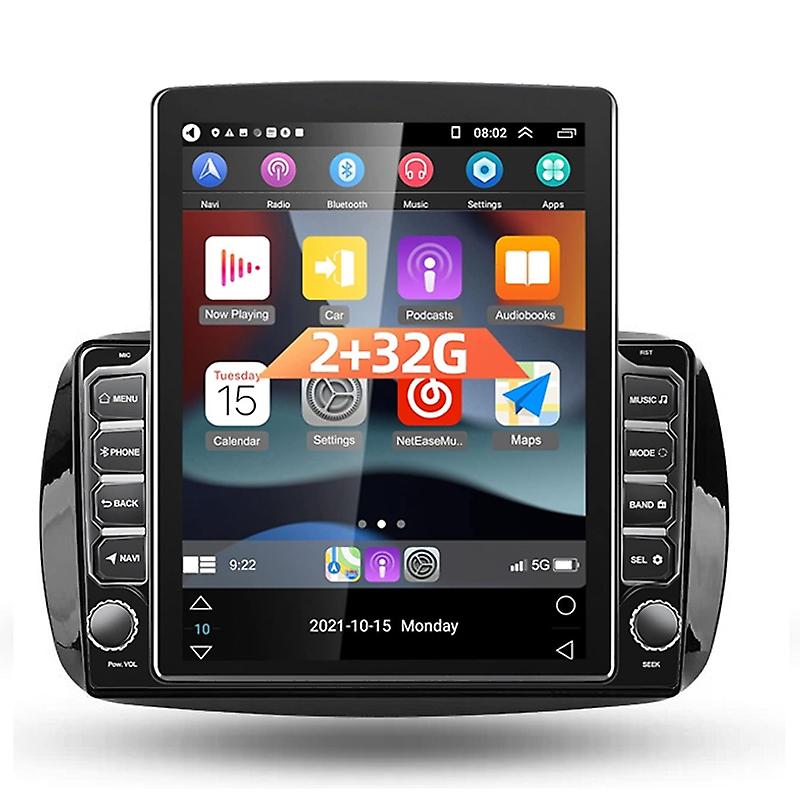 Car Multimedia Navigation GPS For Benz Smart 453 Fortwo 2014 - 2020 For Tesla Style 9.7 Inch