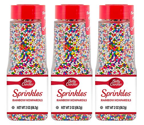 Betty Crocker Sprinkles Rainbow Nonpareils 3 Pack