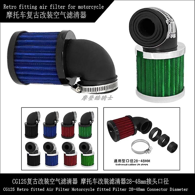 Bend 90 degree universal CG125 retro modified air filter motorcycle 28-48mm joint diameter