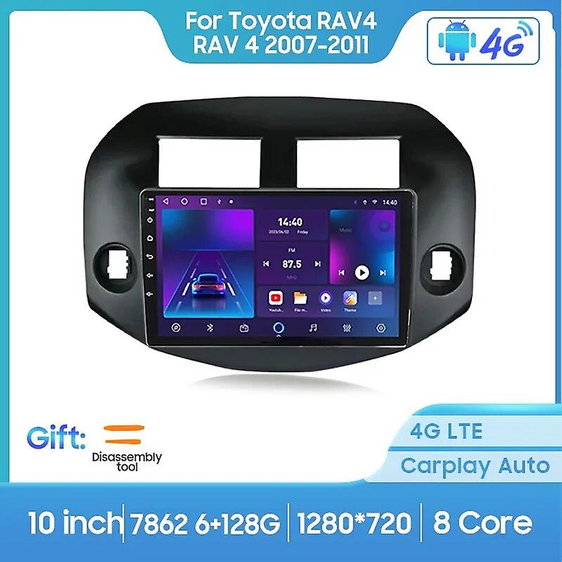 For Toyota Rav4 Rav 4 2007-2011 2 Din Android 12.0 Car Radio Multimedia Video Player Gps Navigation 4g Carplay Head Unit