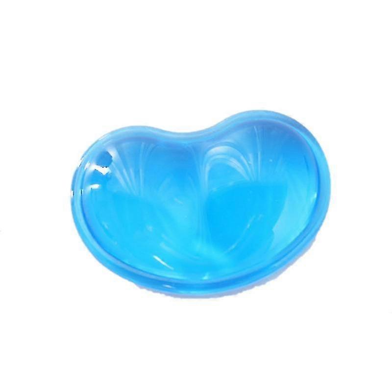 1pc Translucent Gel Silicone Wavy Mouse Pad Wrist Rest (blue)