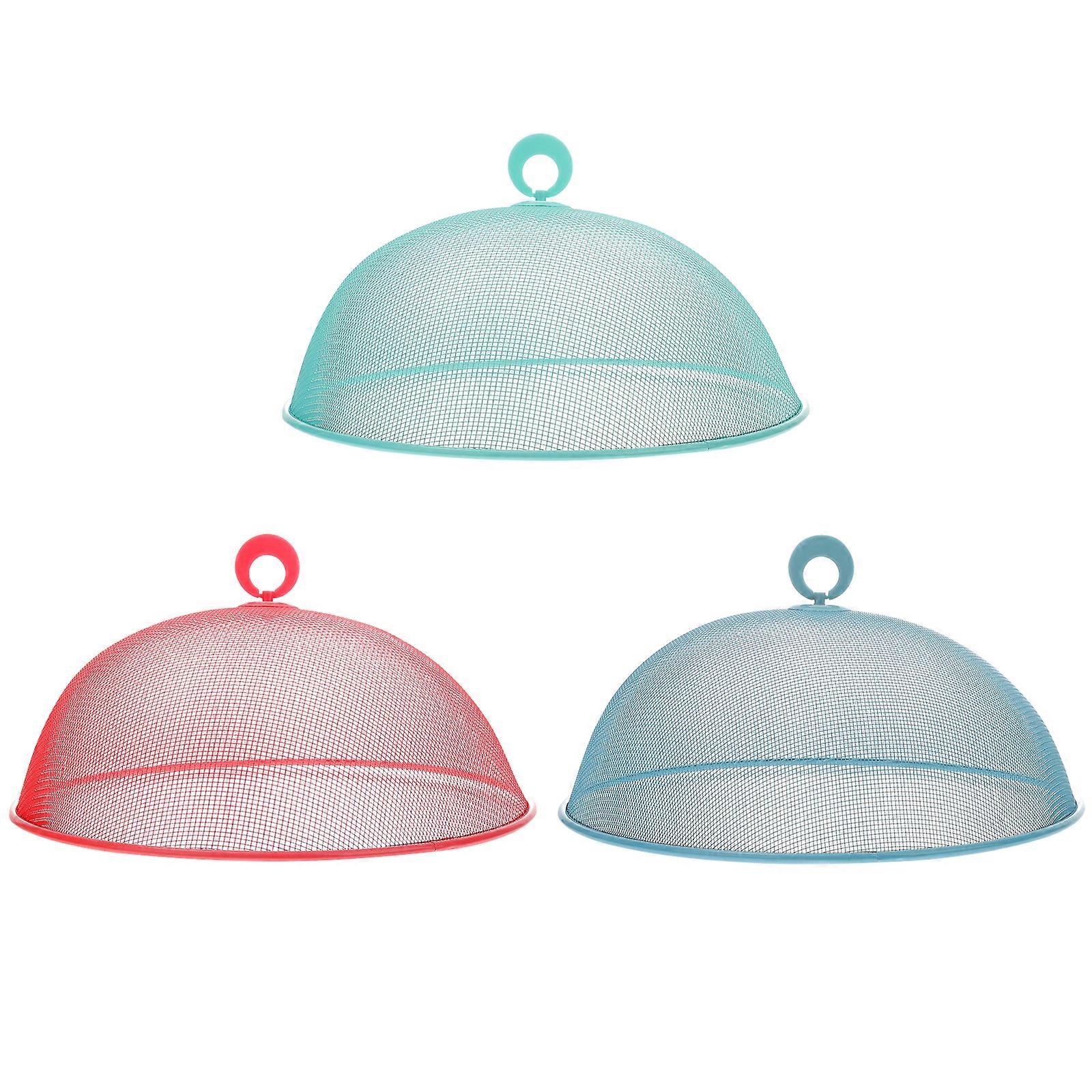 3 Stück Esstischschutz Outdoor-Lebensmittelabdeckungen Mesh-Lebensmittelteller Netz-Mesh-Gemüseabdeckungen Essensservierzelte Picknick-Lebensmittelabdeckung