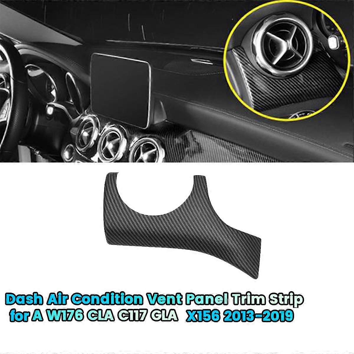 LHD Dash Air Conditioning Vent Panel Trim Sticker for A W176 CLA C117 GLA X156 13-19 Matte Carbon Pattern