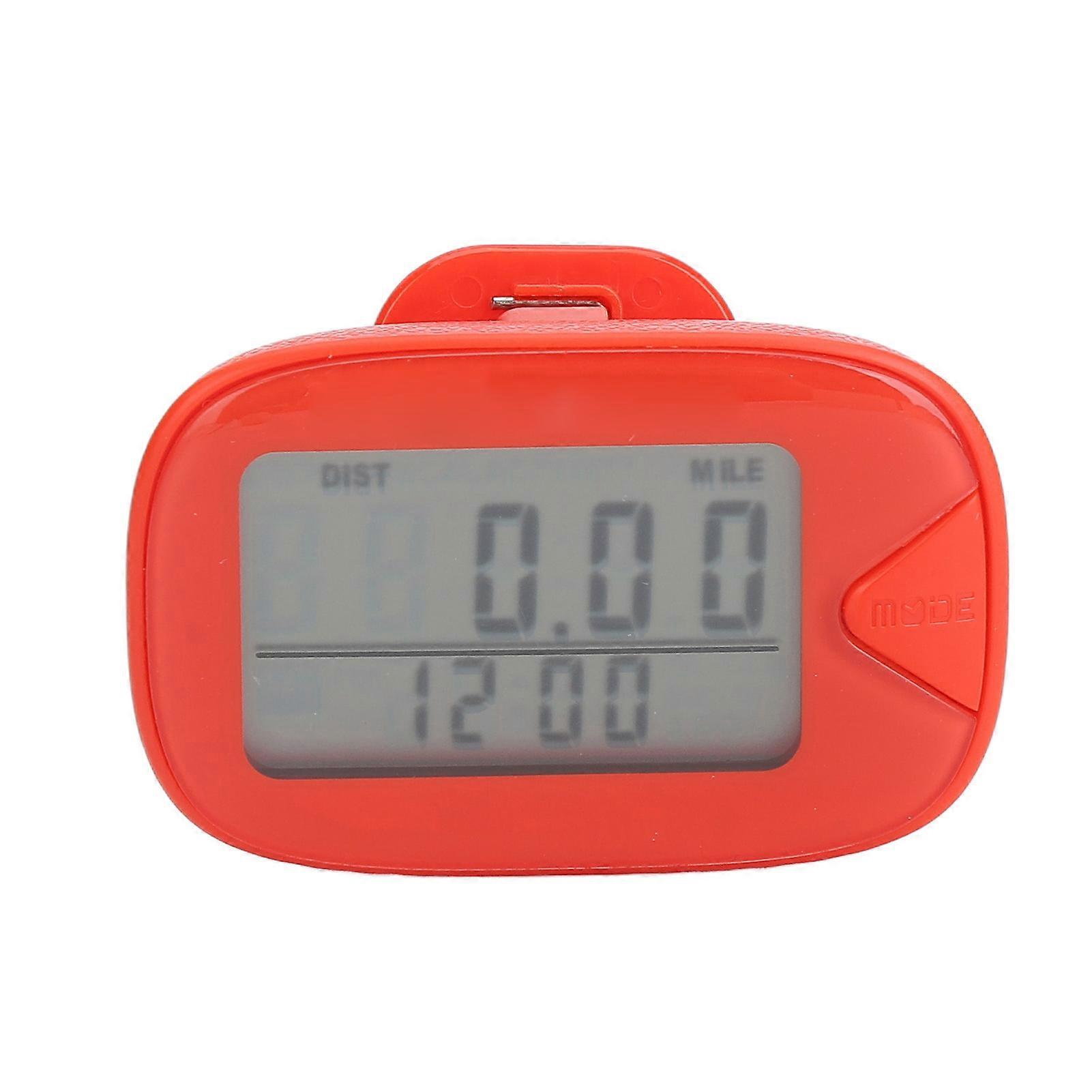 Walking Pedometer Large Digital Display Multifunctional Lightweight Accuracy Memory Step Counter For Men Women Red