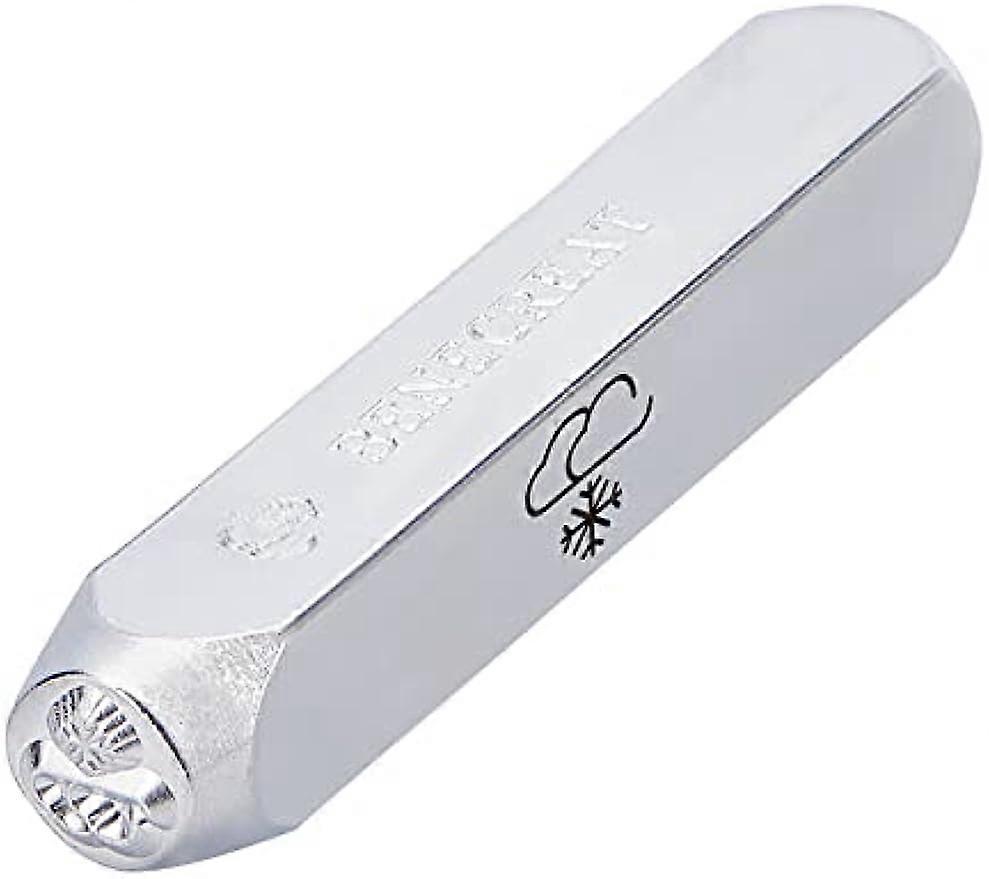 6mm 1/4 "スノーパターンメタルスタンプデザインマットメタルスタンプパンチジュエリーレザーウッドスタンピング用