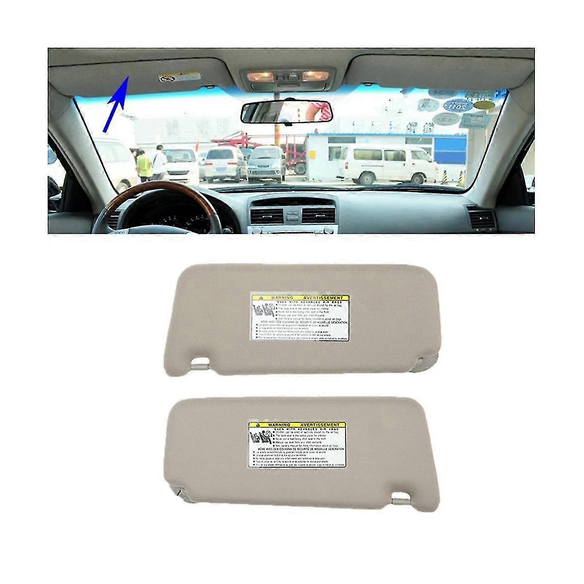 Left Right Driver Passenger Side Sun Visor with Makeup Mirror for 2007-2011 74310-06750-E0 74320-06780-B0