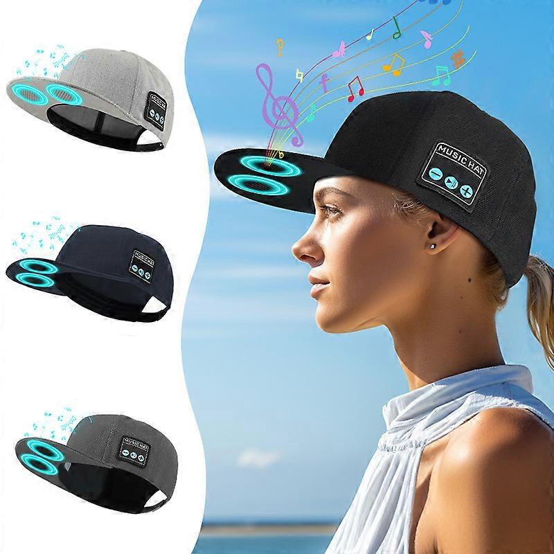Wireless speaker hat Bluetooth 5.4 dual speaker outdoor sports music playback duckbill hat