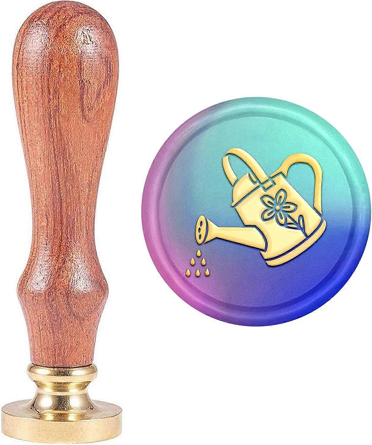 1pc Brass Sealing Wax Seal Stamp Wood Handle for Invitations Embellishment Bottle Decoration