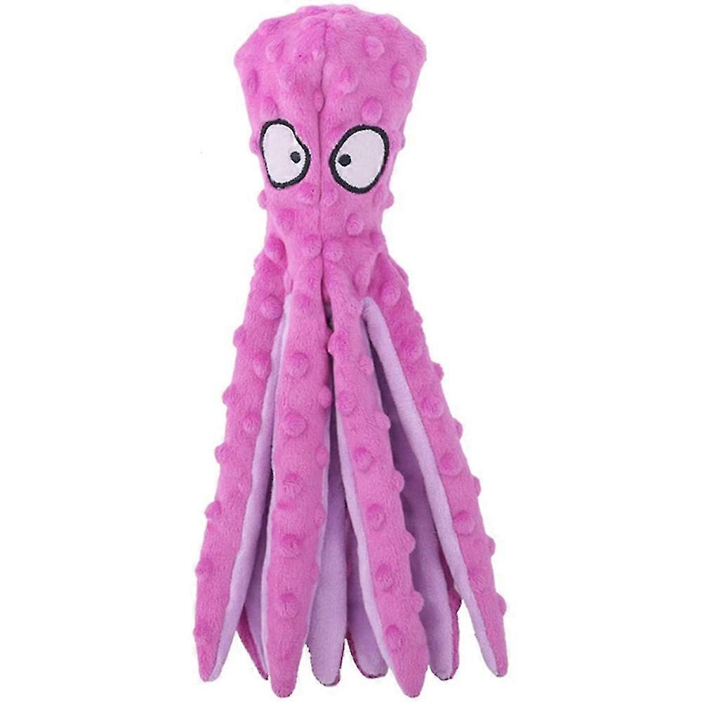 Squeaky Toy For Dog , Filling-Free Octopus Plush Dog Toy With Crackling Paper And Squeaky