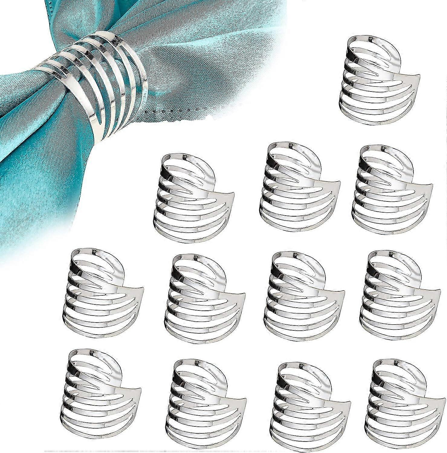 12st servettringar för festdekoration