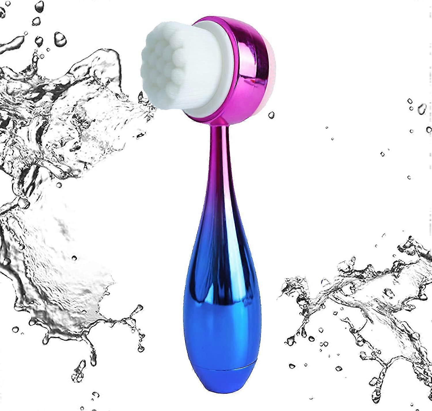 Face Brush 2 In 1 For Cleansing And Exfoliating, 3d Manual Facial Cleansing Brush With Soft Bristles For Deep Pore Exfoliation Wash Makeup Acneblue1pc