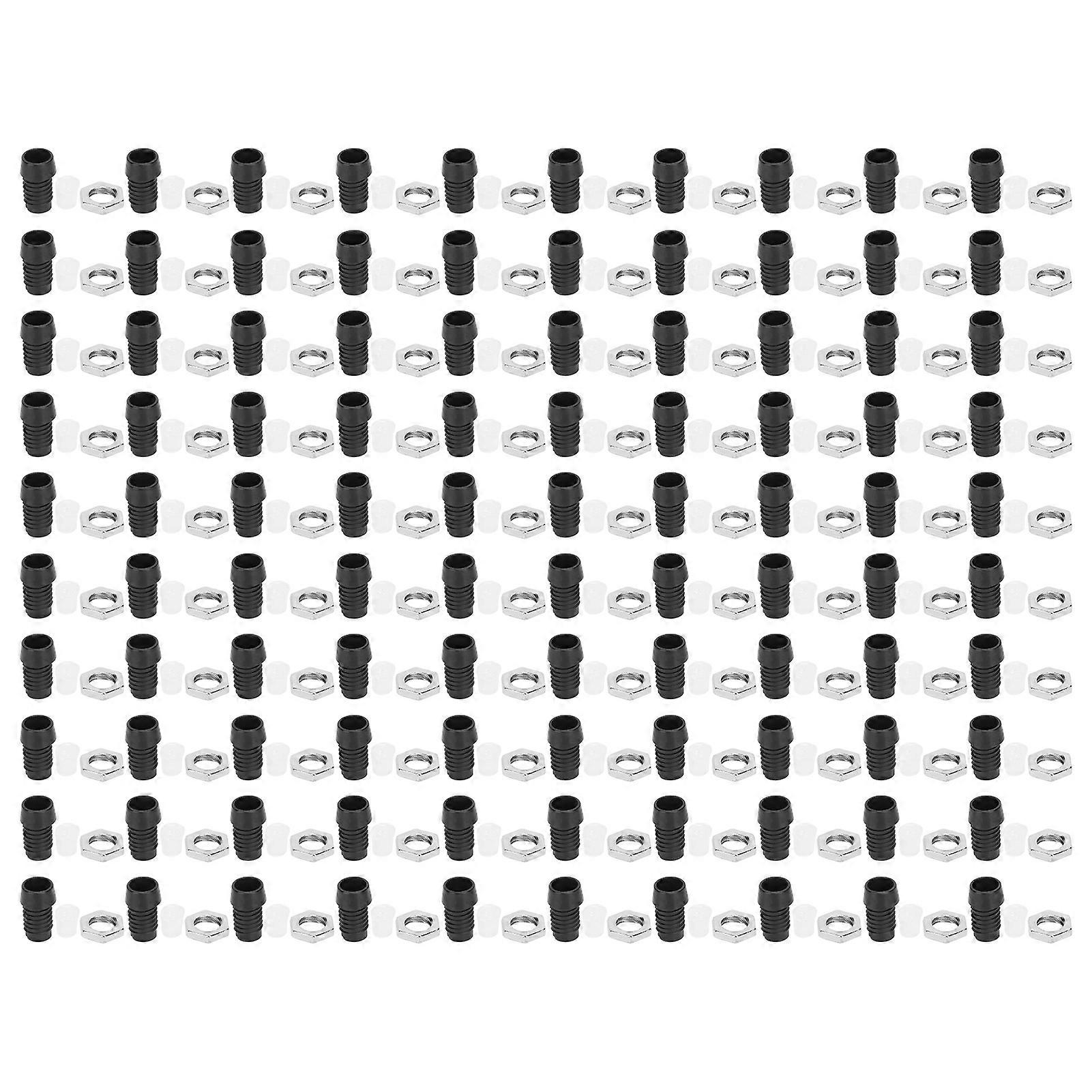 100セットLEDホルダープラスチッククロームメッキ3mm発光ダイオードランプ電球ブラック用