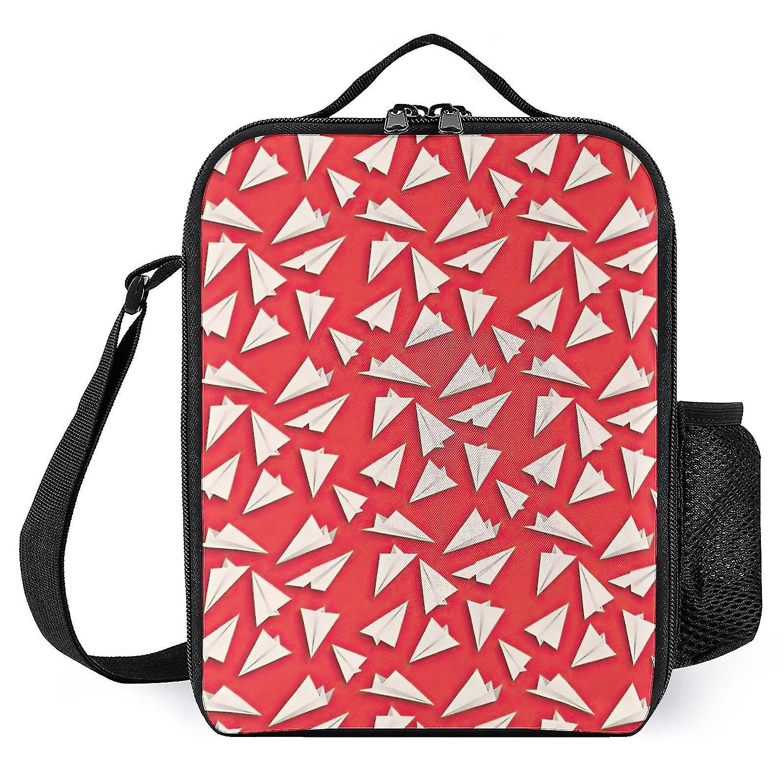 Lunch Boxes Totes Paper Planes Pattern Printed Lunch Box