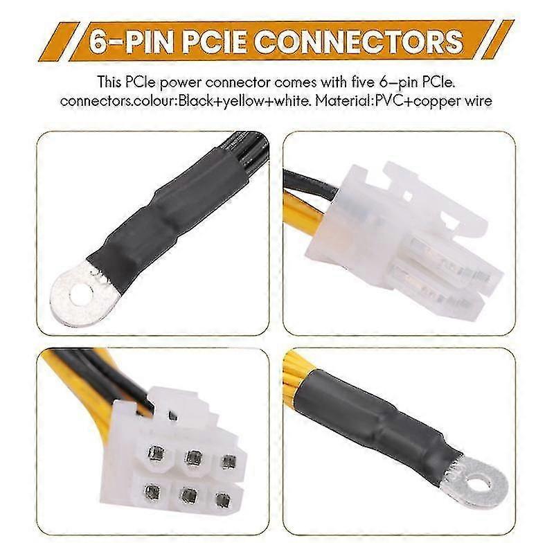 4pack 1200w 1600w Output Wire 6pin Pcie Powers Connector For Bitmain Antminer Apw3 / Apw3+ / Apw3++