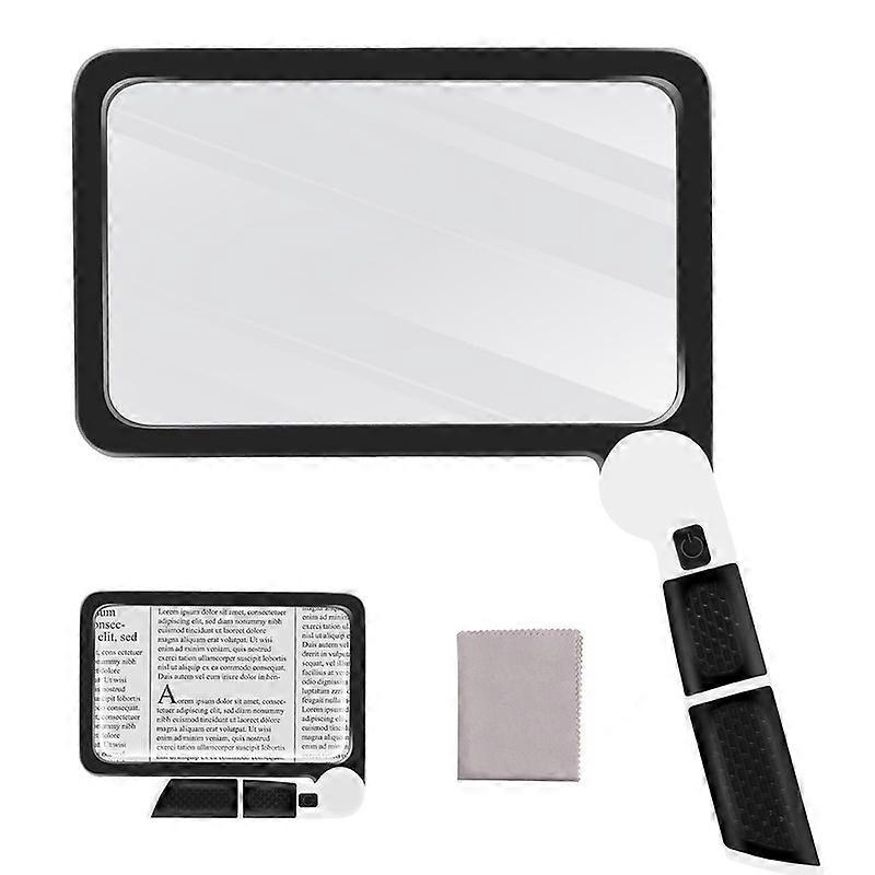 5X Magnifying Glass with Light, Lightweight Full Page for Reading