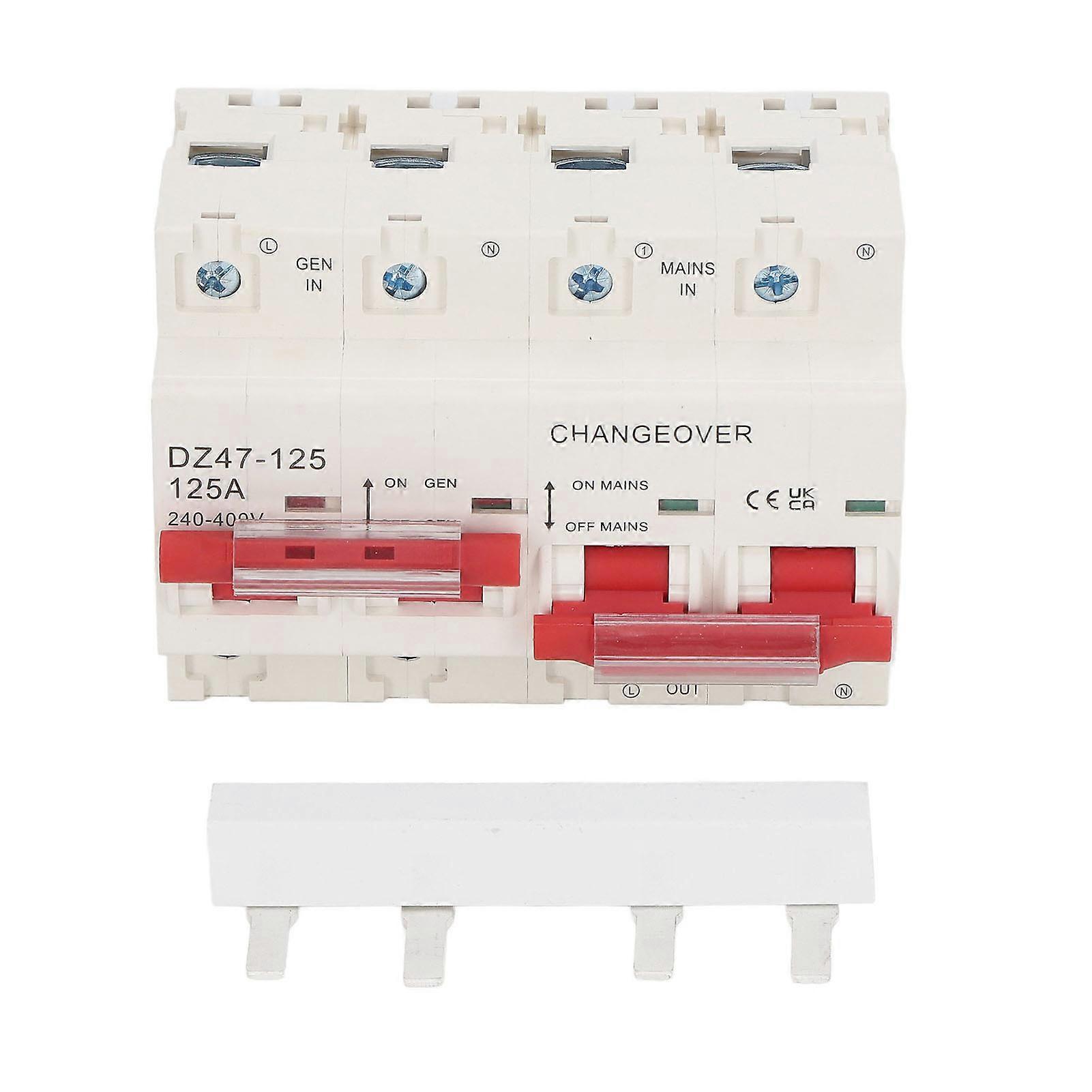 Interlock Transfer Circuit Breaker Dual Power 125A 2P and 2P 10KA Breaking Capacity Transfer Switch AC 240400V NO.3824
