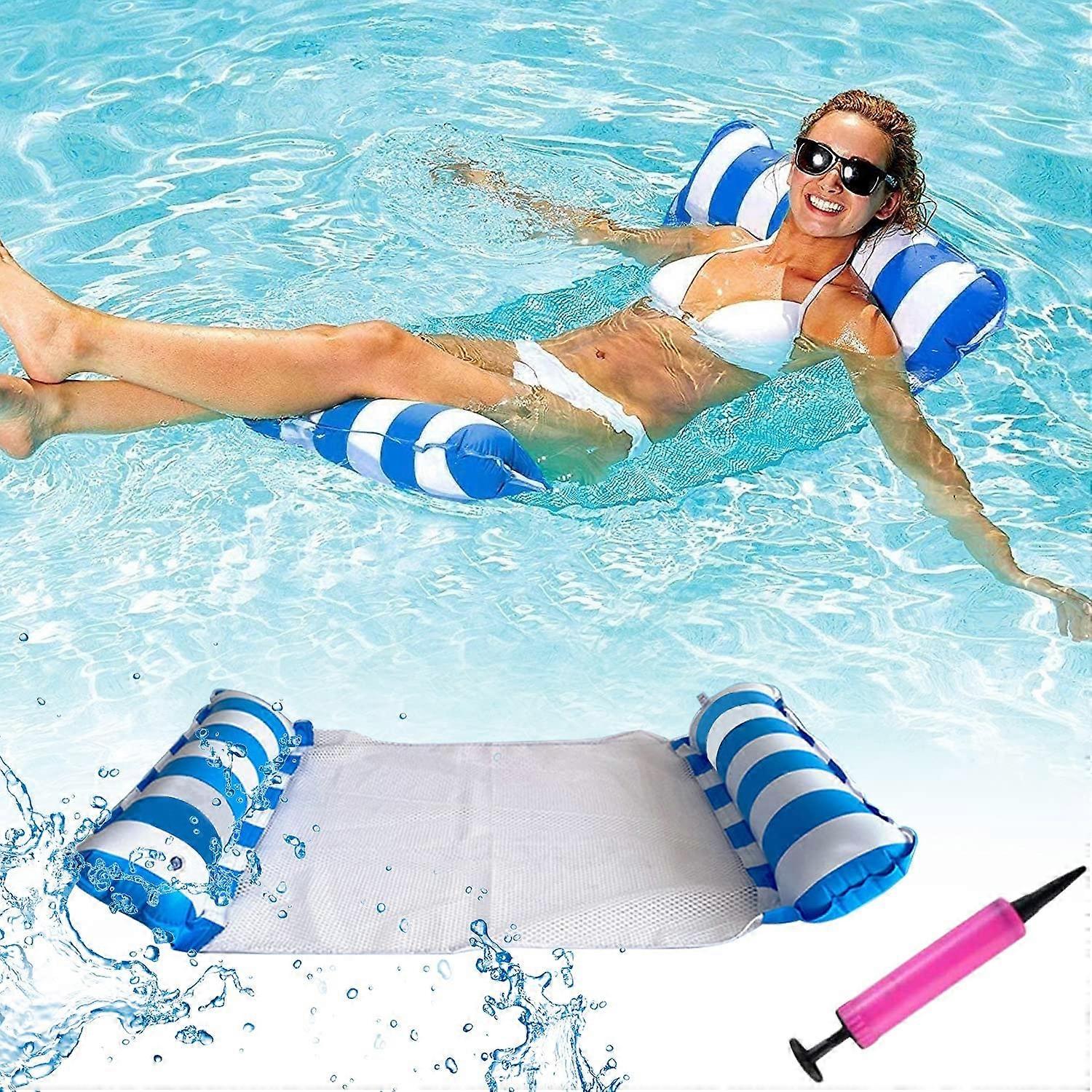Inflatable Hammock, Floating Inflatable Hammock Lounge Chair Inflatable Float Swimming Pool