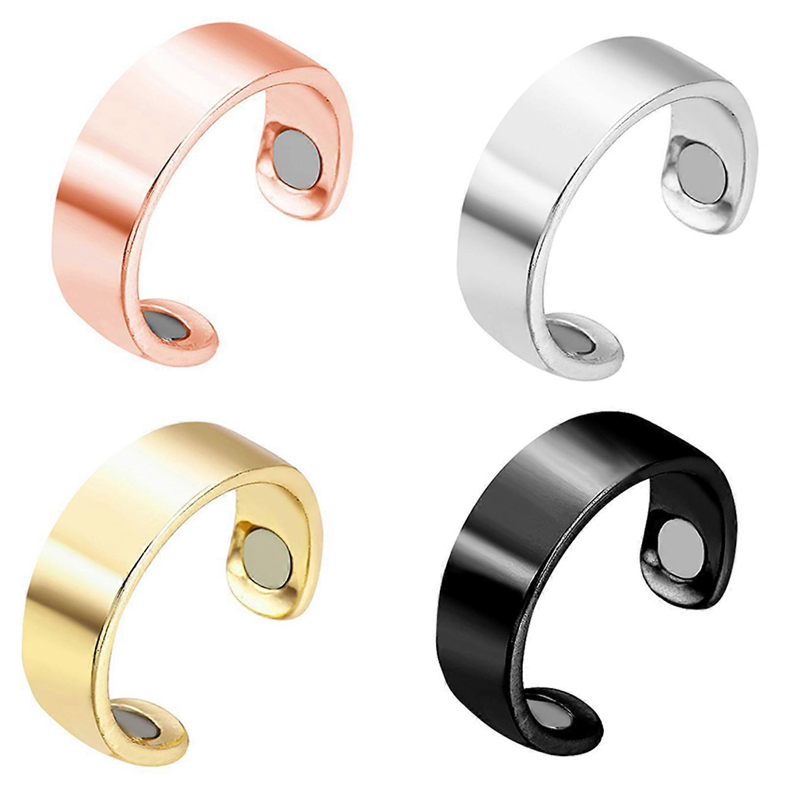 Magnetic Therapy Rings Fashion Simple Opening Rings for Daily Wear
