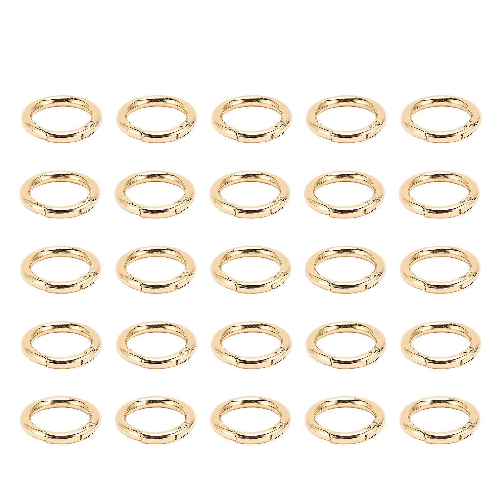 20pcs Spring Ring Clasps Fashion Elegant Innovative DIY Copper Spring Clasps for Necklaces Bracelets Ankle Chain Earrings Gold