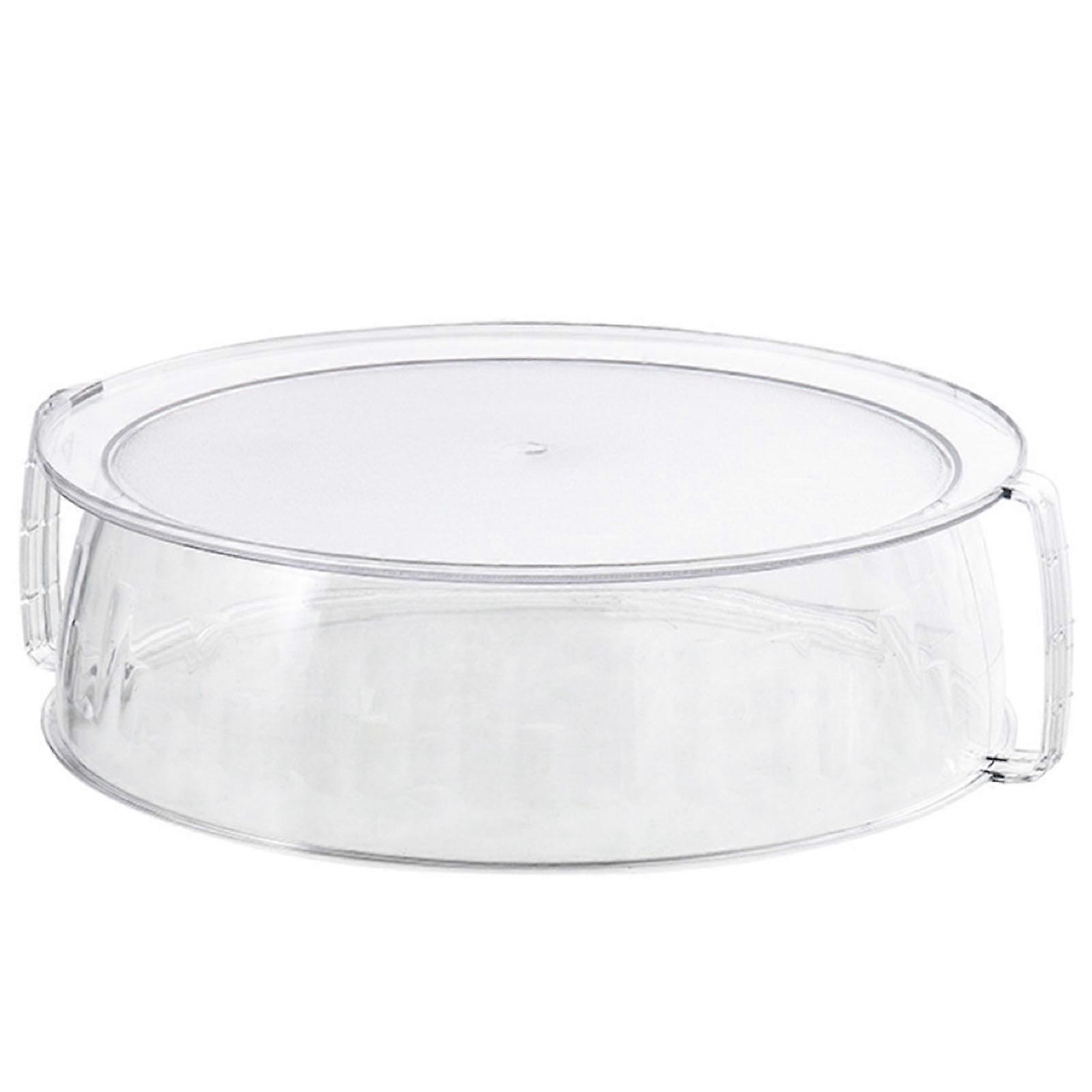 Tall Microwave Glass Plate Cover Splatter Guard Lid with Handle for Heating Pasta Warming Leftovers