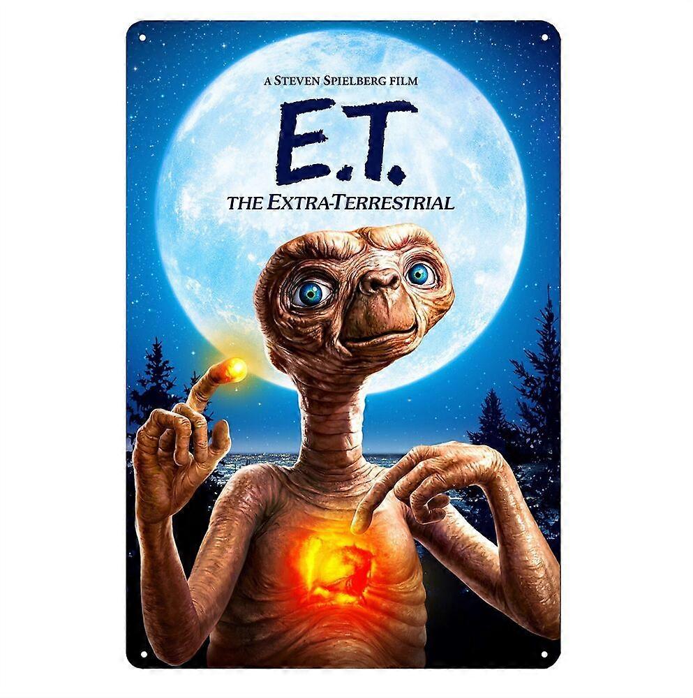 E.T. O Extra Terrestre Filme Metal Poster Tin Sign (8x12 polegadas) BPA504