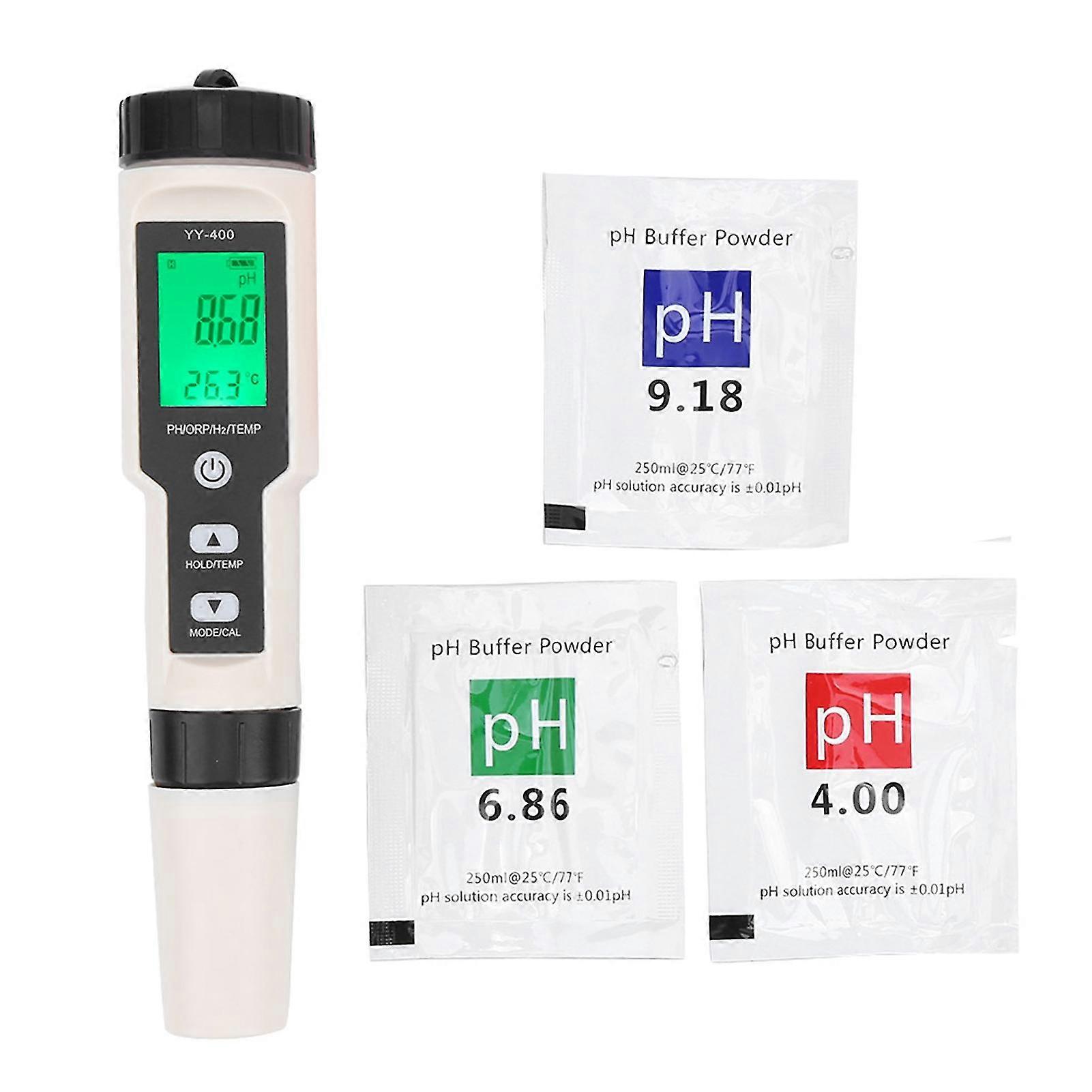 Water Quality Monitor Test Pen Portable 4 In 1 Ph Orp H2 Temperature Tester Yy-400