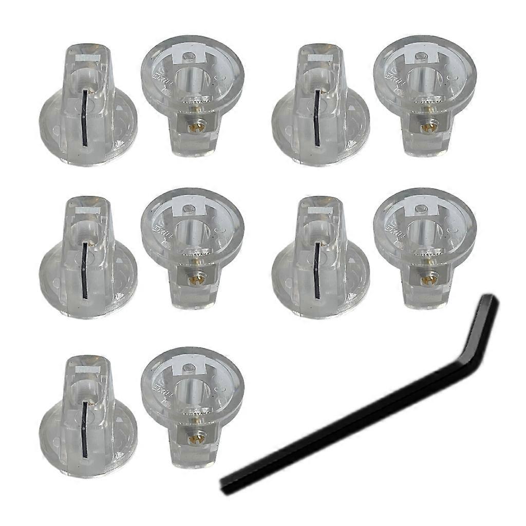 10Pcs 6.35mm Shafts Hole Effect Pedal Knobs Potentiometer Knobs Guitar Accessory