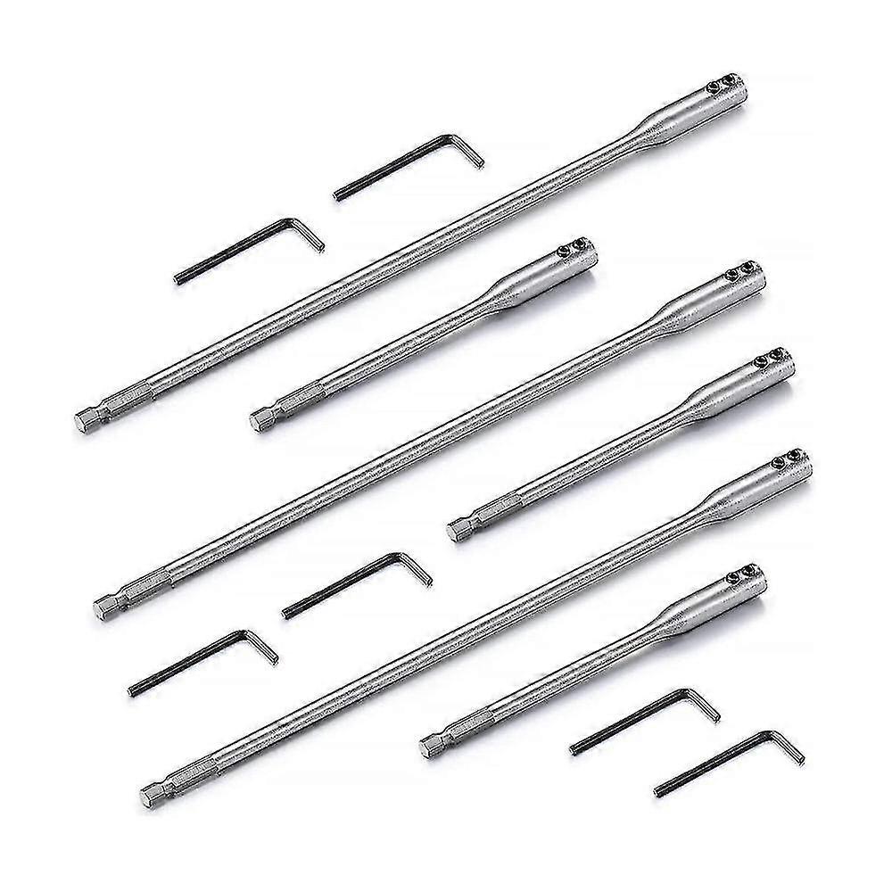 Drill Bit Extension 6, 12 Inch Drill Bit Set Wood Spade Bit Set With Wrench Key For Wood Constructi
