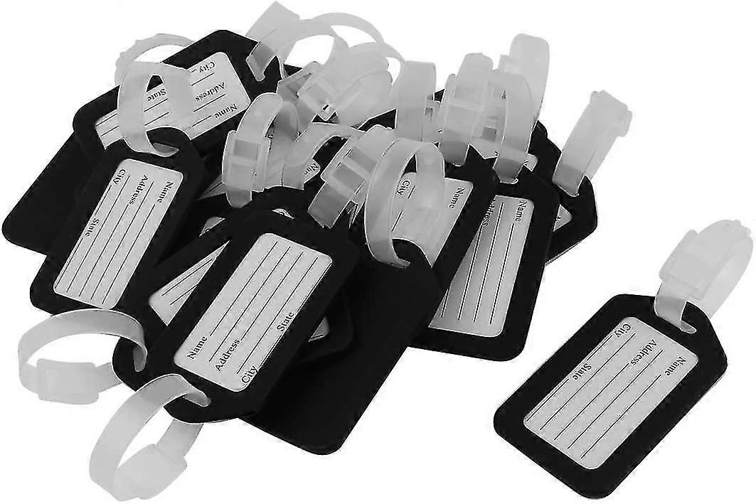 Plastic Name Panel Travel Trolley Case Luggage Tag 20pcs Black White De Gift