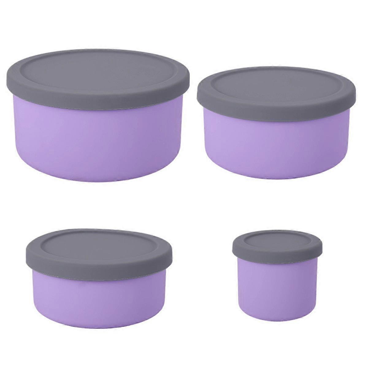 Silicone Food Storage Containers with Lids Leak Proof Space Saving Reusable Meal Prep Airtight Cont