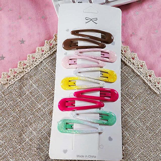 10 pcs מקרונים צבע קליפ לשיער יפה Cartoon Metal