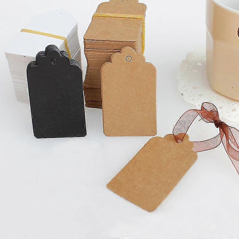 50 Pieces 3*5cm Cowhide Labels Rectangular Craft Blank Gift Tags