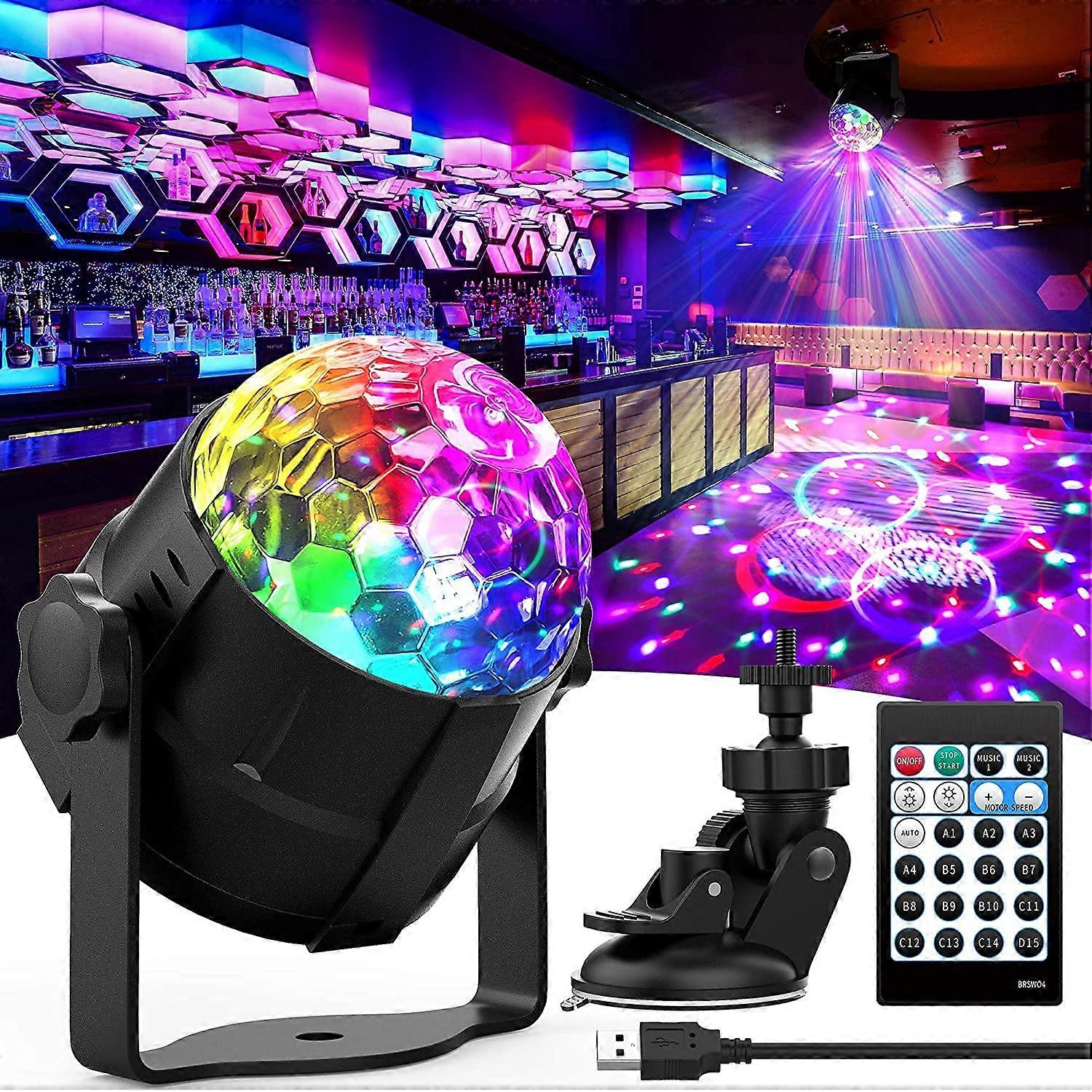 Disco Ball with Remote Control Dj Lighting Party Lights Strobe Lamp 15 Modes Stage Bar Light for Home Dance Birthday Bar Show Club