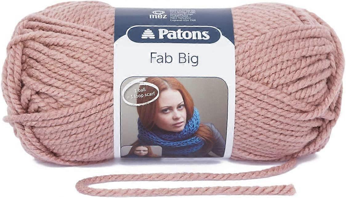 Patons Fab Big Super Chunky Knitting WoolCrochet Yarn Wool 200g Balls and 100% アクリル 洗濯機で洗える - 9 色の範囲 - カラー 0134 - ぬいぐるみ