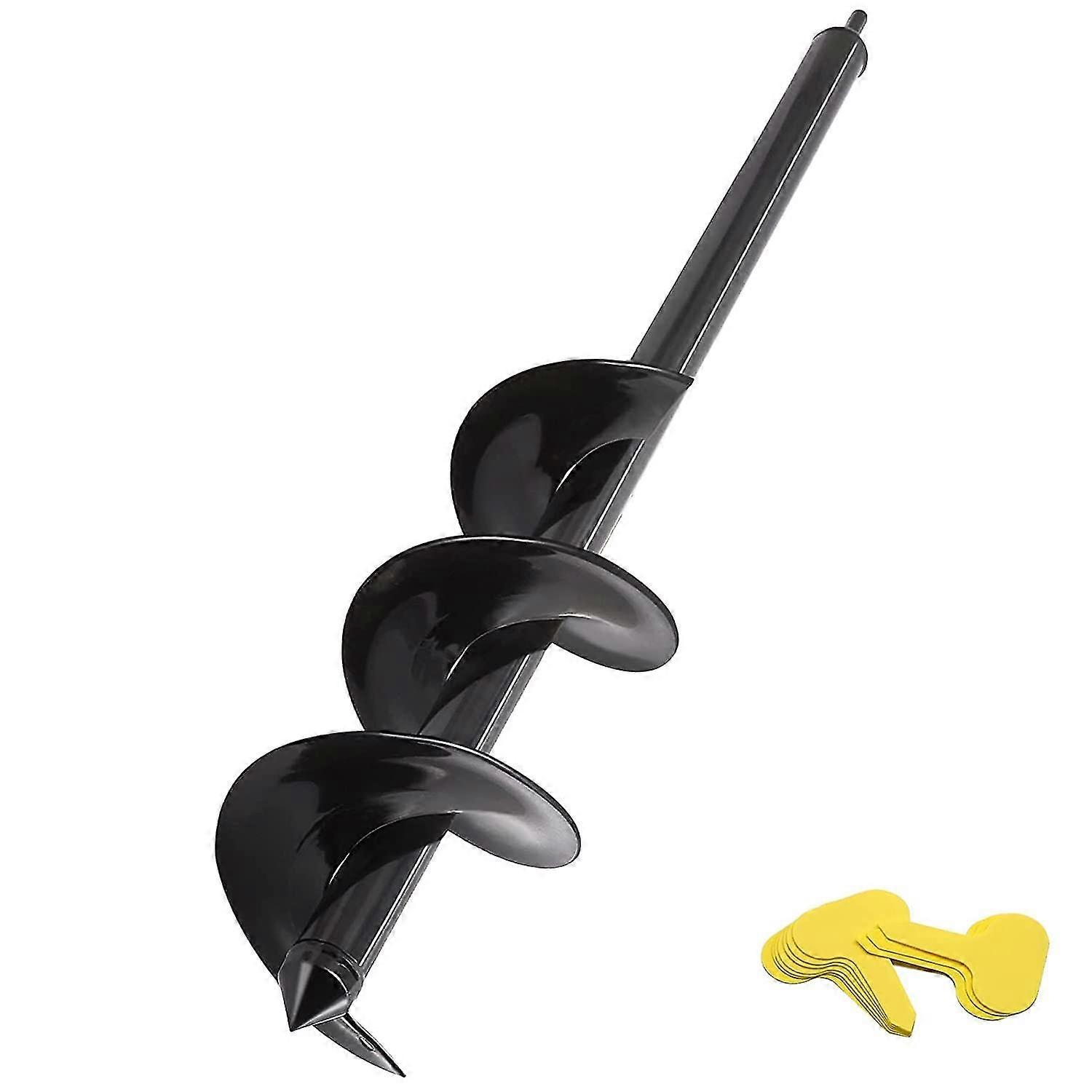 Garden Auger 8x60cm Garden Spiral Drill Bit Flower Bulb Auger Drill Gardener Umbrella Drill Excavator Hex Drill Bit Auger