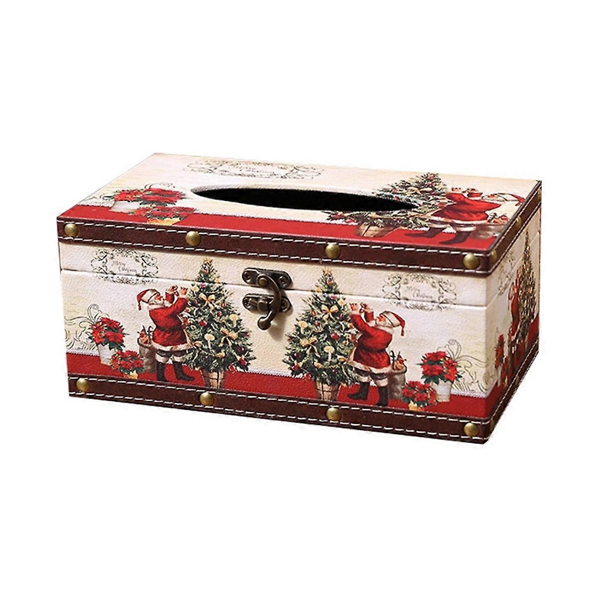 Christmas Tissue Box Home Indoor Dining Table Living Room Coffee Table Desktop Paper Box Tissue Tub